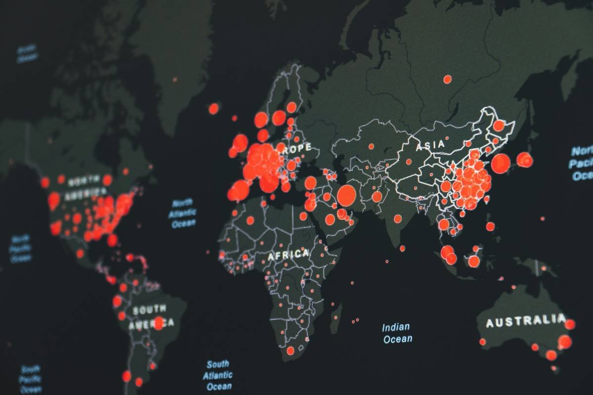 Cybersecurity heatmap showing risk intensity across cloud and on-prem assets